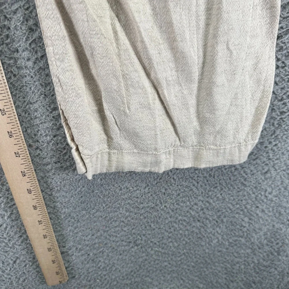 VTG Hollister‎ Pant Womens L Beige Cargo Straight Utility Workwear Baggy Stretch